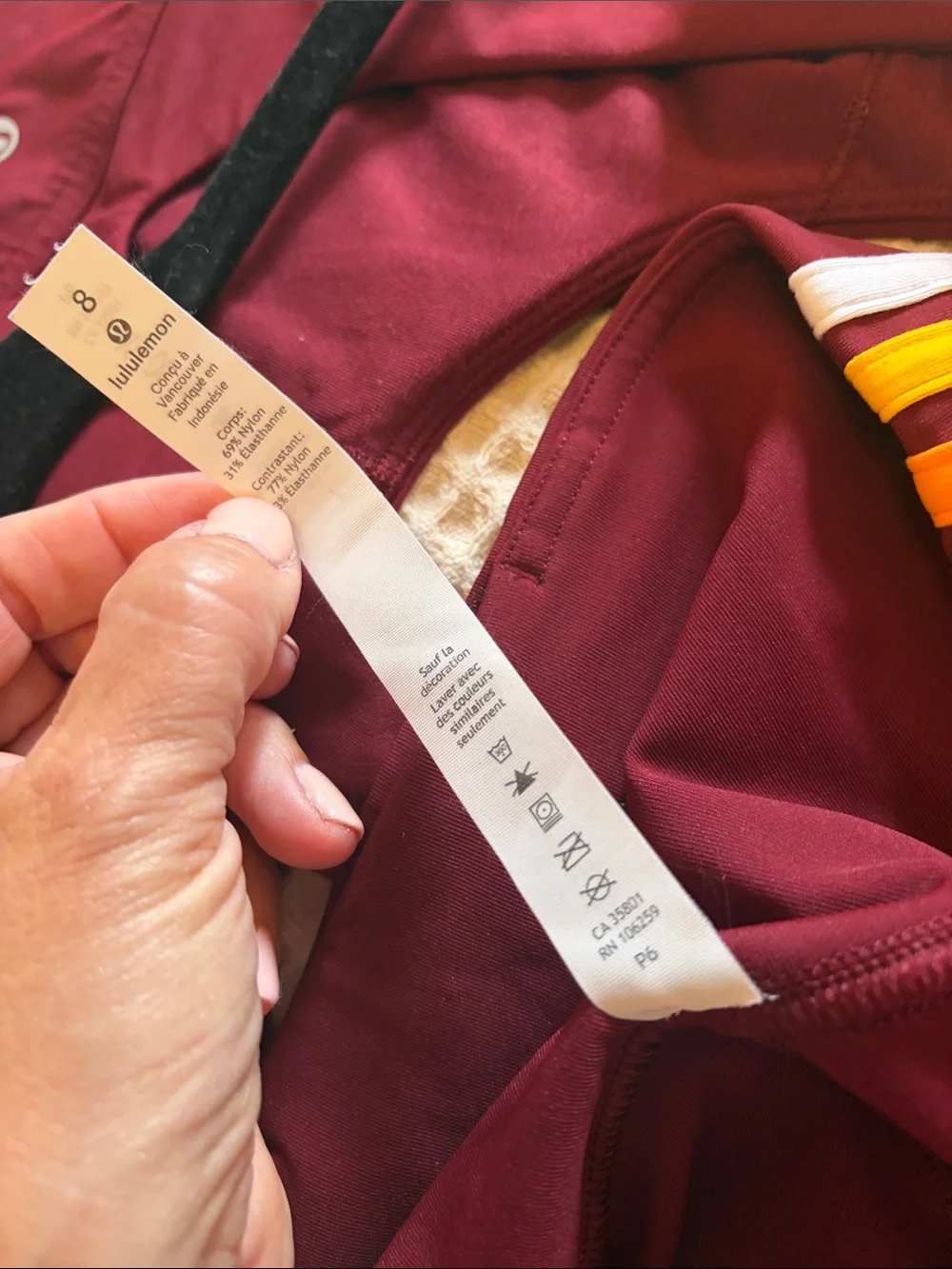 Lululemon Take a Hint- maroon sports bra and leggings set